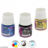 Pebeo Deco colors for all surfaces 45 mm for leather, wood, plastic, metal, and glass